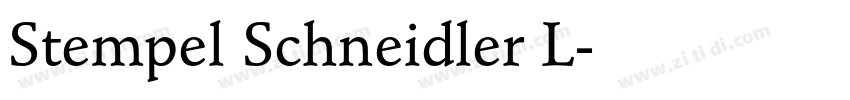 Stempel Schneidler L字体转换